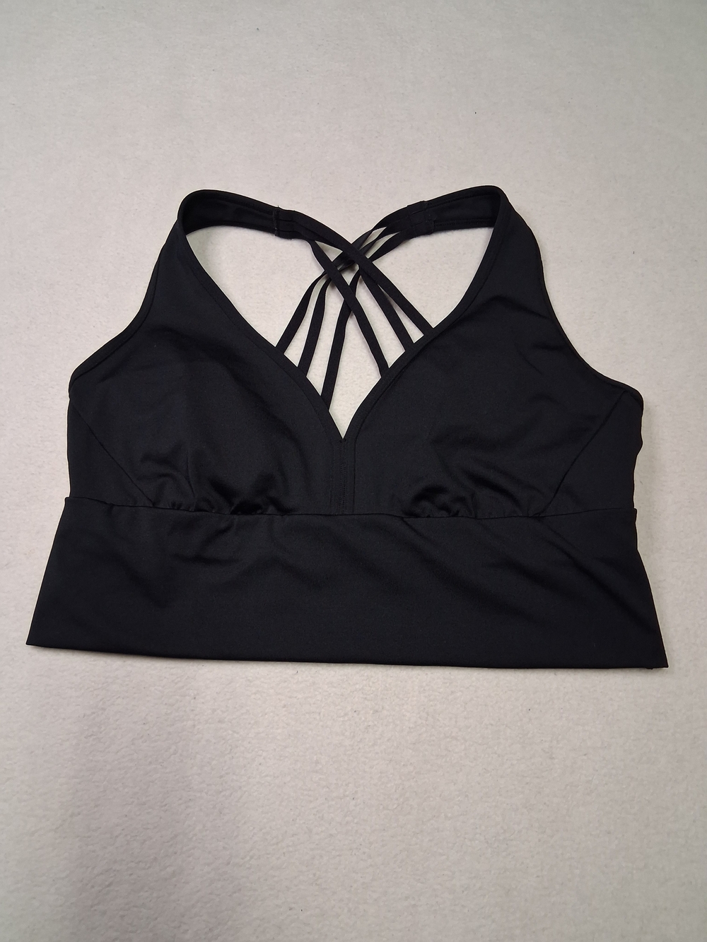 La SENZA Black Strappy V-Neck Sports Bralette